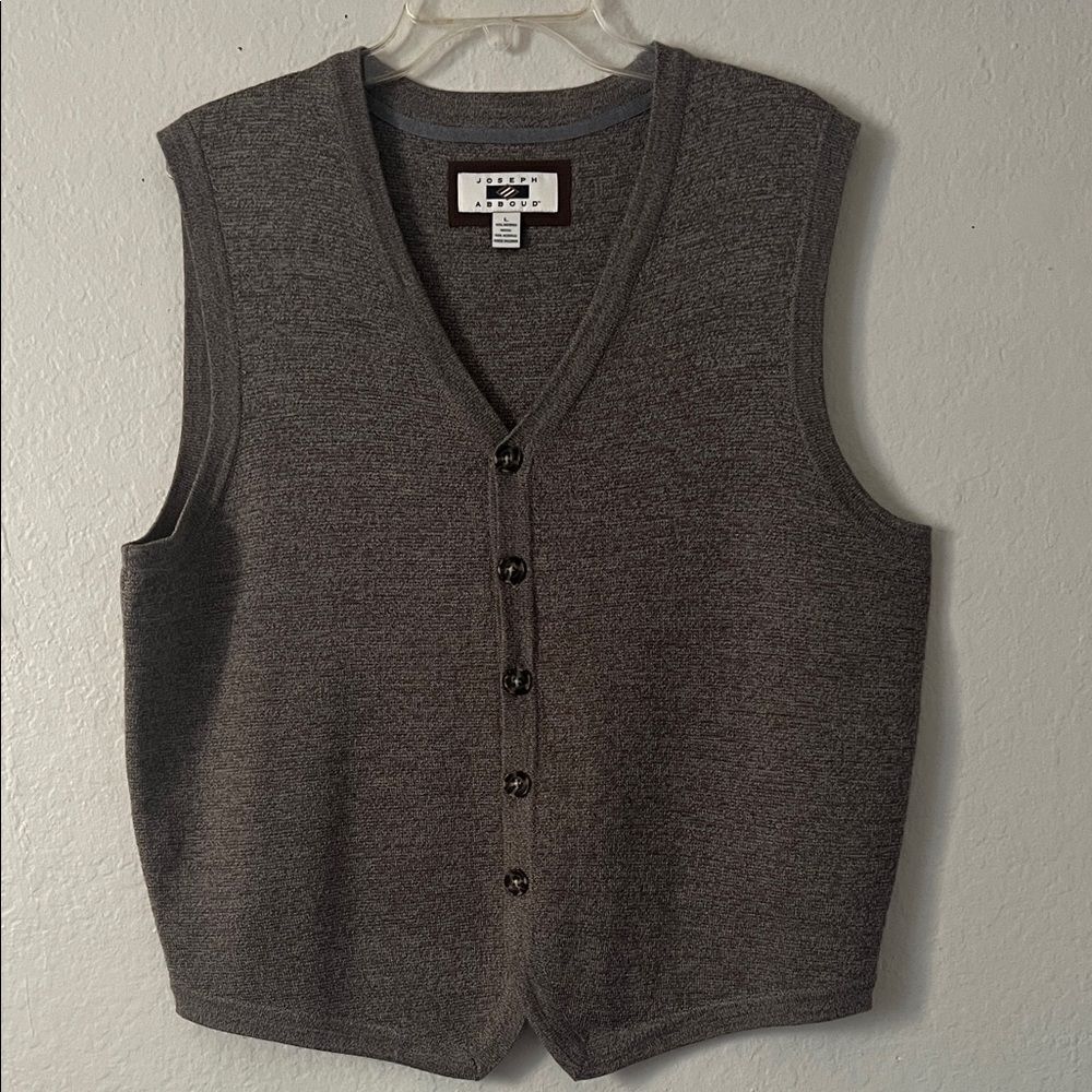 NWOT Joseph Abboud Wool Blend Vest in Brown in Size L